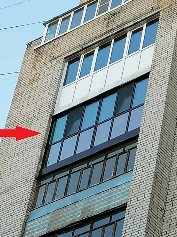 Готовое остекление балкона снаружи